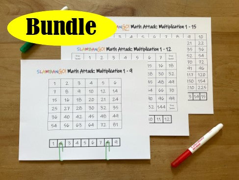 SLAMBANGO! Math Attack Bundle: Level 1 - Level 3 Digital Download