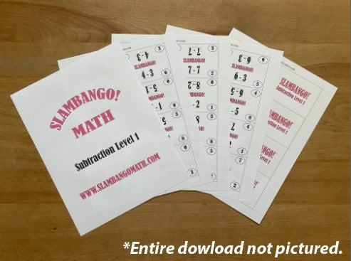 SLAMBANGO! Subtraction Level 1 Digital Download