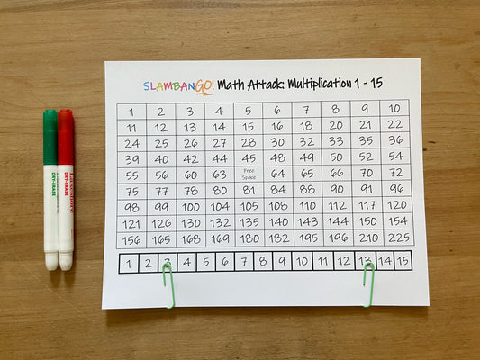 SLAMBANGO! Math Attack Level 3: Multiplication 1 - 15 Digital Download