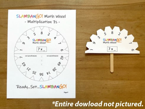 SLAMBANGO! Math Wheel Multiplication 1 - 9 Digital Download